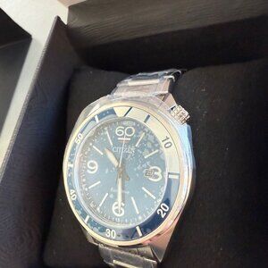 Citizen Men's Eco-Drive Weekender Sport Men's Watch in Stainless Steel, Blue